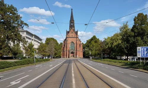  Českobratrský evangelický chrám Jana Amose Komenského (Kristův kostel, Christuskirche)